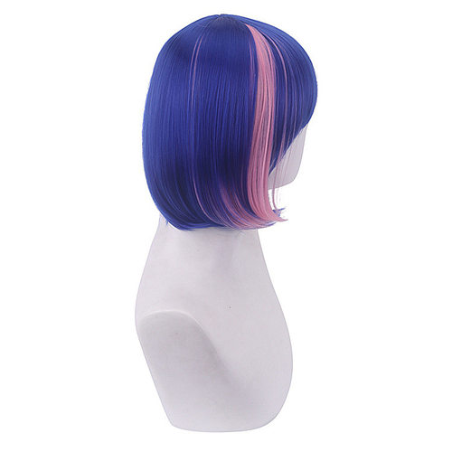 动漫假发刺客伍六七cosplay化纤 高温丝 短发混蓝色化纤假发 - 图2