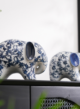 青花瓷吉祥大象乔迁送礼