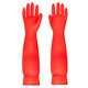 Pull back warm thickened latex flocked gloves 45CM