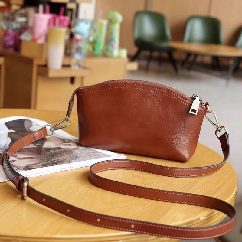 秋冬款复古真皮质感手拿包散步大容量贝壳零钱包便捷手拎包手机包,淘宝优惠券,粉丝福利购,淘宝优惠卷