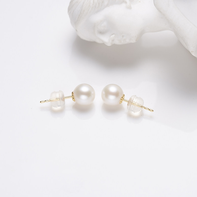 Audrey Pearl18K金淡水珍珠耳饰6.5mm V201-D472,淘宝优惠券,粉丝福利购,淘宝优惠卷