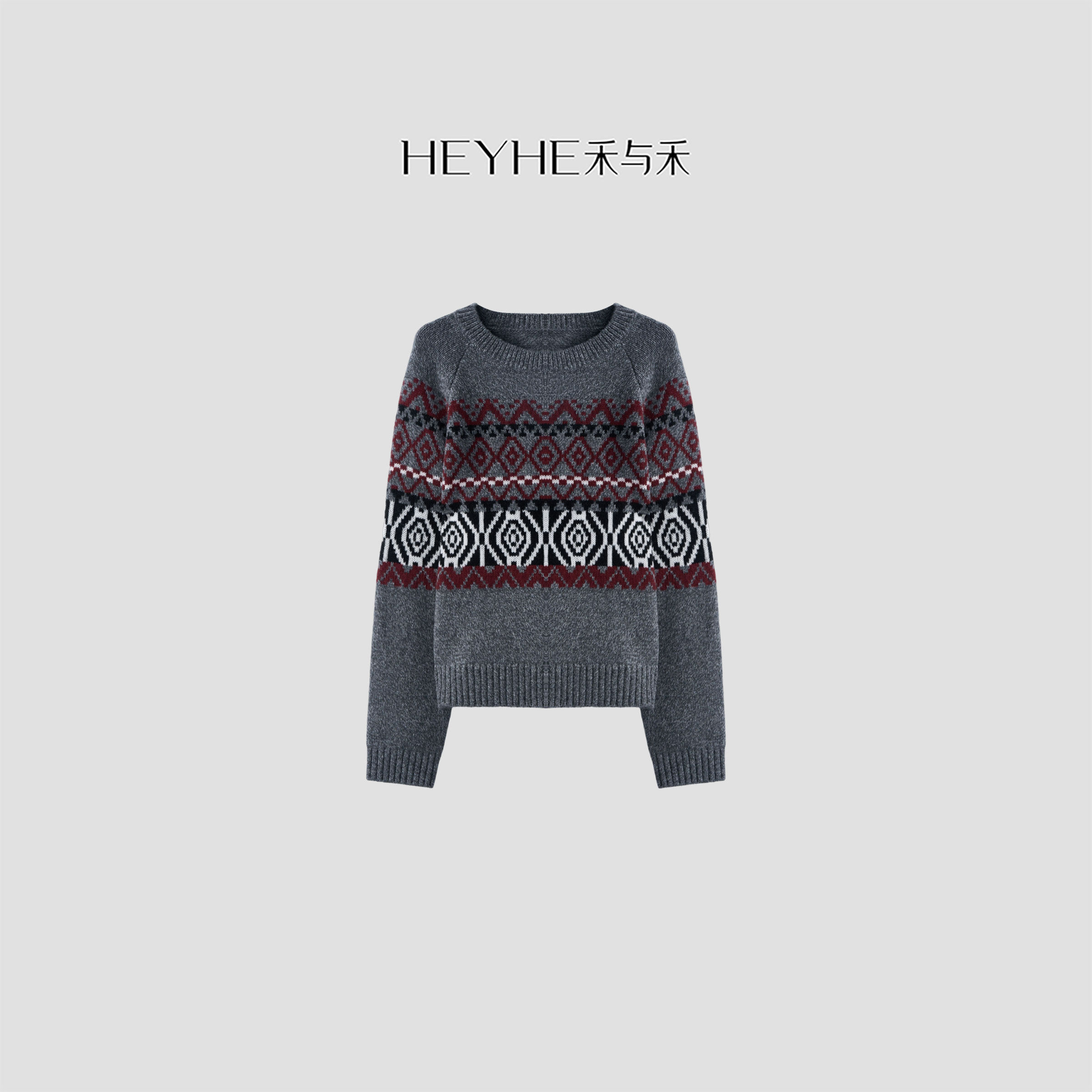 小禾【欧若拉】100绵羊毛费尔岛文艺复古气质秋冬圆领毛针织衫女,淘宝优惠券,粉丝福利购,淘宝优惠卷