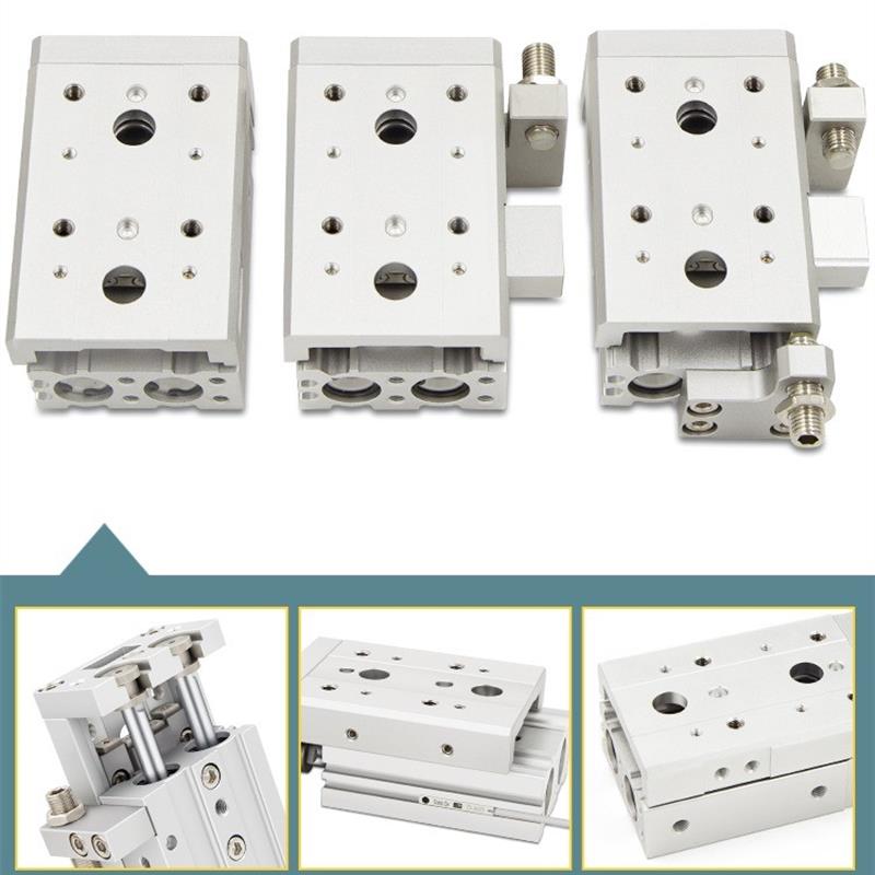 HLS HLSL HLQL滑台气缸HLQ6/8/12/16/20/25X10S 20S 30S 40S 50SA - 图0