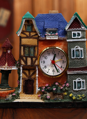 大城堡闹钟欧式建筑房子创意别墅