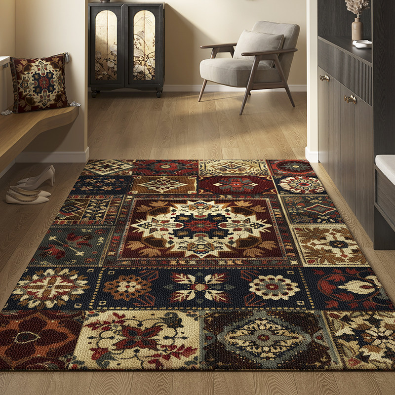 民族风比利时绒入户门玄关地毯高级感美式耐脏别墅门垫进门口脚垫,淘宝优惠券,粉丝福利购,淘宝优惠卷