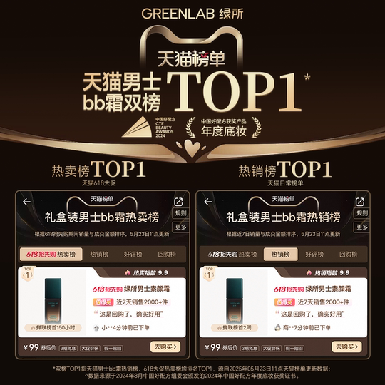 Crema reparadora facial Original para hombres Green Suo, corrector Natural, marcas de acné, base BB Cream