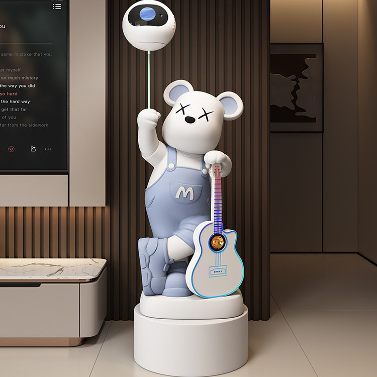 卡通小熊落地蓝牙存钱罐摆件客厅装饰品简约吉他气球造型家居布置,淘宝优惠券,粉丝福利购,淘宝优惠卷