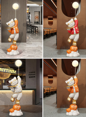 电视柜旁边落地摆件大型沙发旁轻奢装饰工艺品咖啡店餐饮店门店