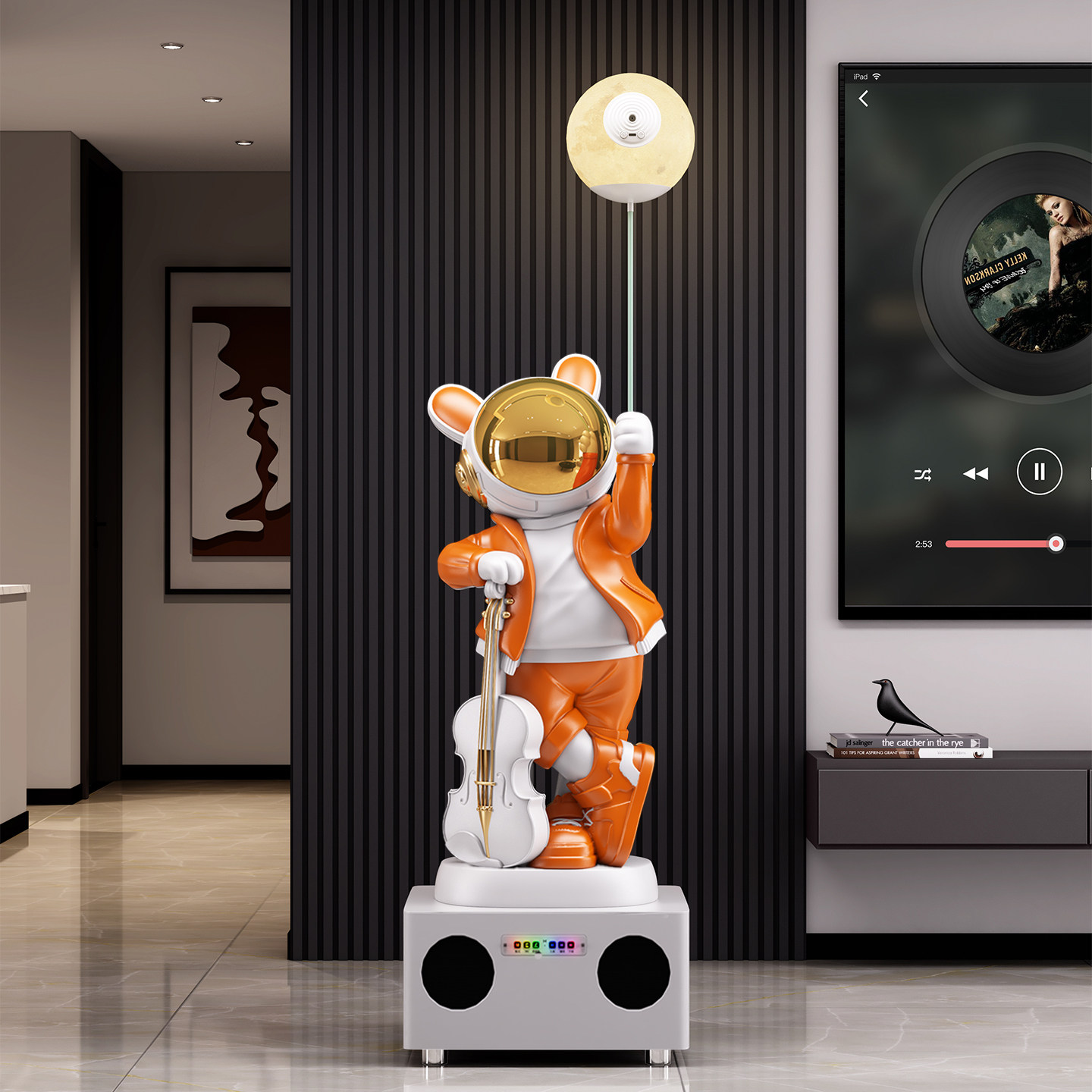 太空人宇航员大摆件客厅装饰品落地沙发电视机柜旁K歌音响星空灯,淘宝优惠券,粉丝福利购,淘宝优惠卷