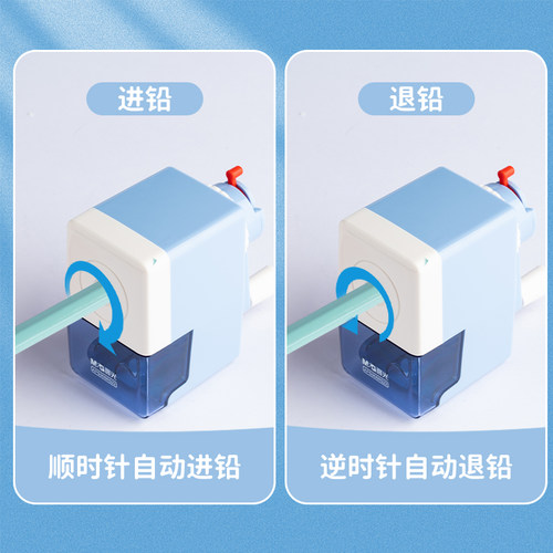 晨光文具卷笔刀手摇式转笔刀削笔机儿童小学生专用铅笔刀自动进铅削笔刀一年级幼儿园男女孩小型便携款削笔器 - 图2