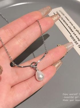 一贝子足银999项链女纯银轻奢小