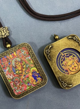唐卡双面唐卡吊坠家十二生肖八大