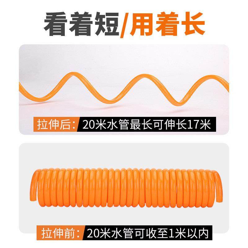 家用弹簧伸缩水管软管高压力水枪接自来水龙头喷枪浇花冲洗车专用,淘宝优惠券,粉丝福利购,淘宝优惠卷