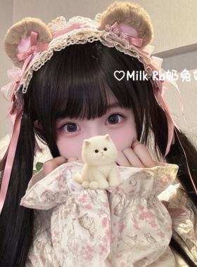 奶兔姬*奶萌小熊/ 少女软妹熊耳头饰Lolita发带漫展茶会萌KC毛绒