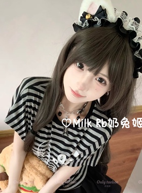 奶兔姬*黑喵女仆/ 可爱手作猫耳发箍洛丽塔cos蕾丝少女Lolita配饰