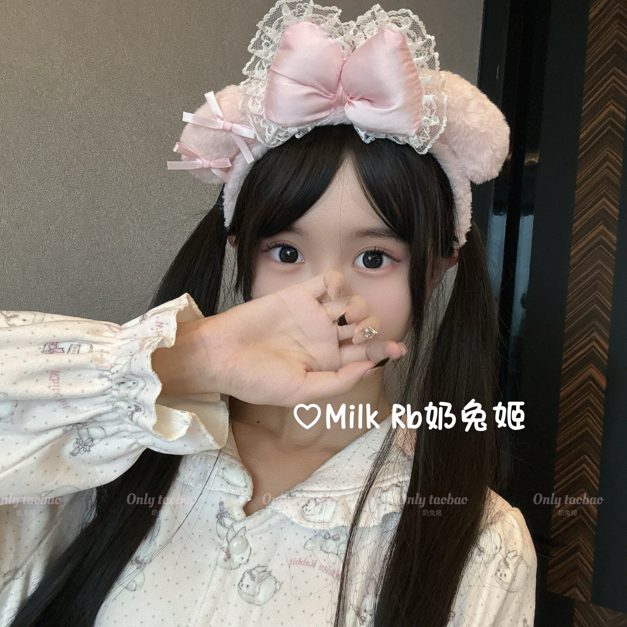 奶兔姬*芙蕾小美/ 可爱美乐蒂发箍蝴蝶结头饰毛绒萌洗脸发箍拍照,淘宝优惠券,粉丝福利购,淘宝优惠卷