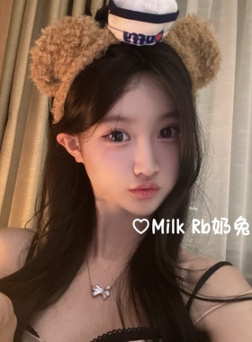 奶兔姬*软萌小熊/ 可爱卡通小熊迪尼乐园拍照利器软妹头箍头饰