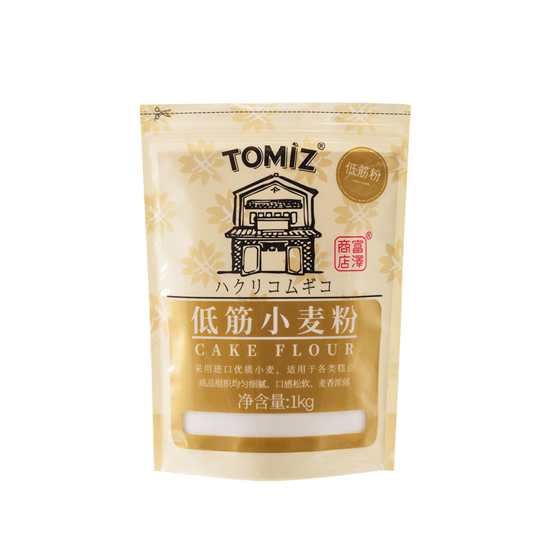 TOMIZ富泽商店低筋小麦粉1kg烘焙原料饼干粉慕斯曲奇蛋糕低筋面粉 - 图3