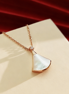 精工高定扇子小裙子项链首饰