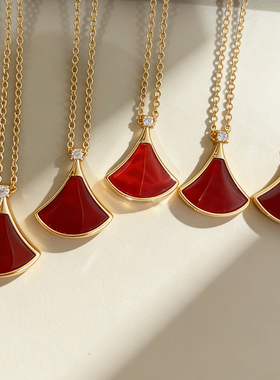 精工高定扇子小裙子项链首饰