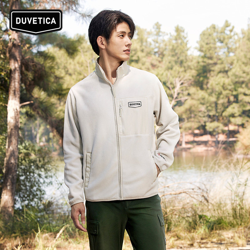 DUVETICA 春夏户外男女情侣款抓绒口袋卫衣长袖外套运动VXTRB0336,淘宝优惠券,粉丝福利购,淘宝优惠卷