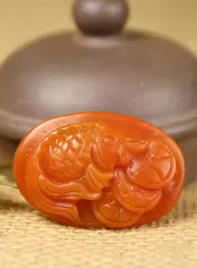 自然无优化云南保山南红玛瑙吊坠