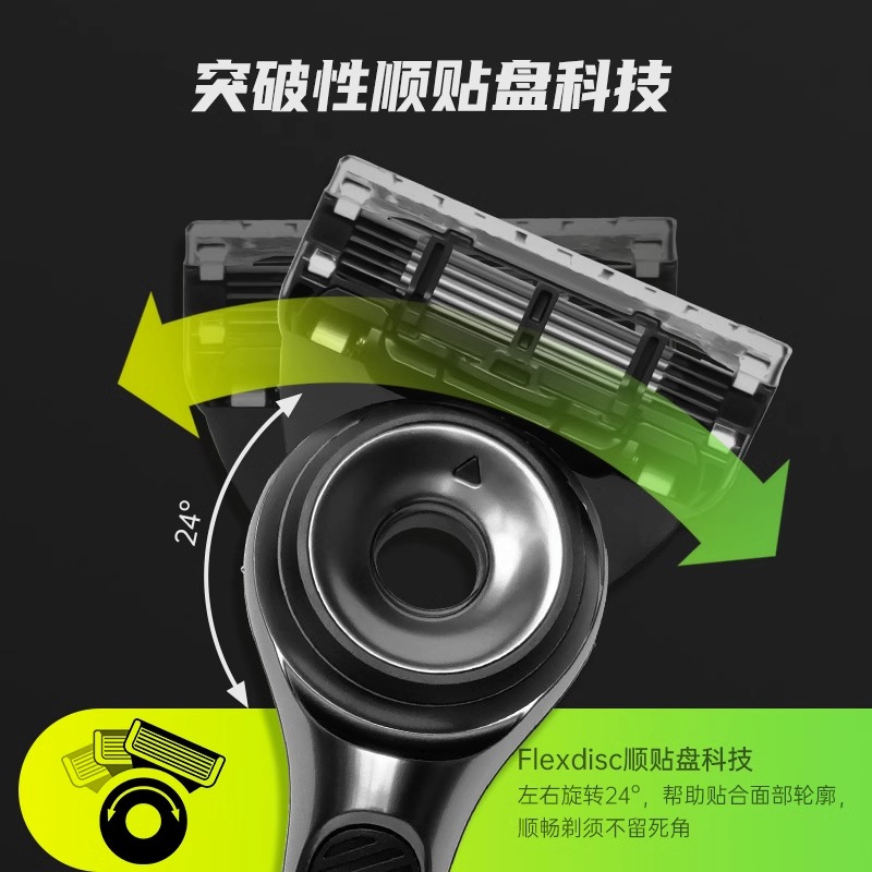 Gillette/吉列极光刀手动刮胡刀5层刀片Labs非吉利潮酷磁吸剃须刀 - 图1