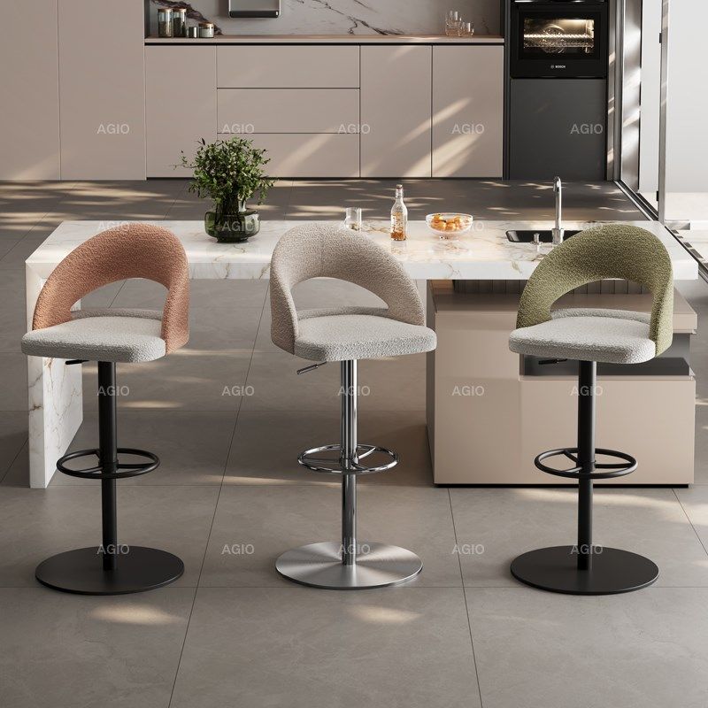 吧台椅椅子家用升降吧椅酒吧高脚凳吧台凳旋转凳子现代布艺岛台椅,淘宝优惠券,粉丝福利购,淘宝优惠卷