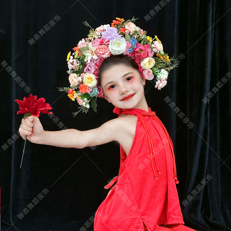 簪花入梦舞蹈演出服古典舞儿童花篮道具女童新款港风群舞表演服,淘宝优惠券,粉丝福利购,淘宝优惠卷