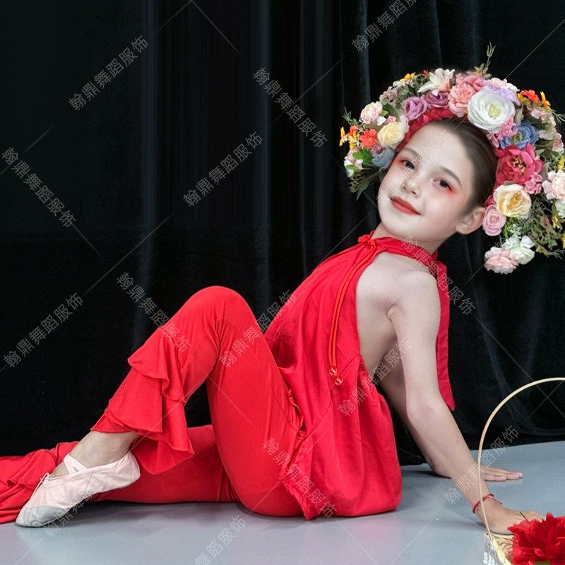 簪花入梦舞蹈演出服古典舞儿童花篮道具女童新款港风群舞表演服,淘宝优惠券,粉丝福利购,淘宝优惠卷