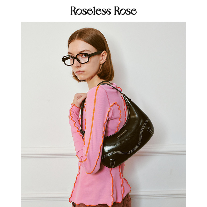 【新年礼物】RoselessRose半月包撞色单肩腋下包复古时髦高级感女,淘宝优惠券,粉丝福利购,淘宝优惠卷