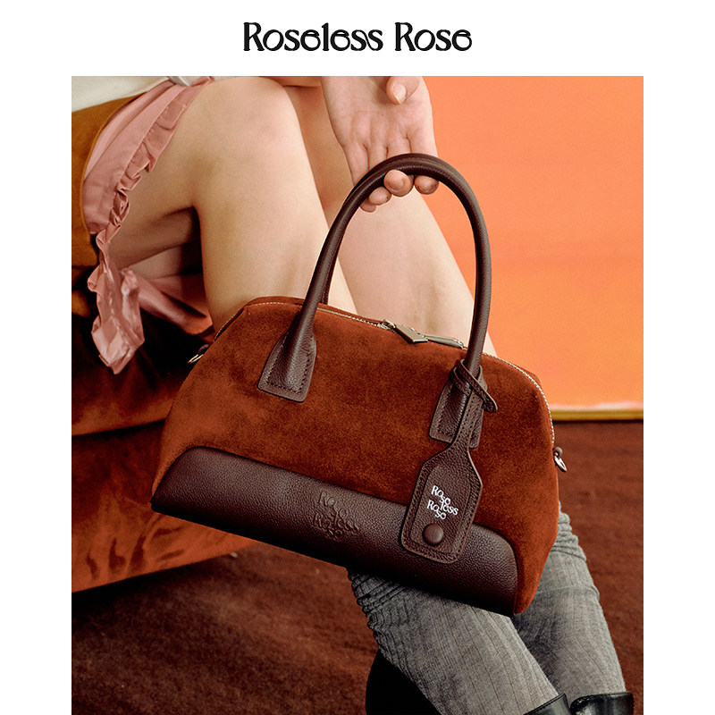 【新年礼物】RoselessRose波士顿包小众保龄球包女手提斜挎包小众,淘宝优惠券,粉丝福利购,淘宝优惠卷