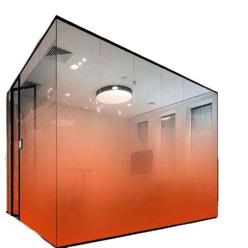 超白双钢化渐变夹胶玻璃 夹绢山水画艺术玻璃移门屏风厂家直发 - 图3