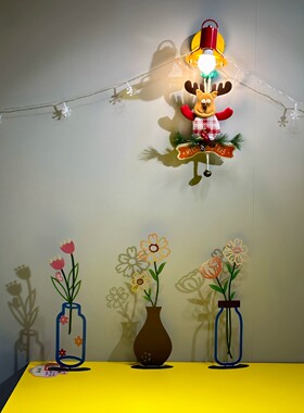 客厅背景墙装饰2D彩印花朵花瓶