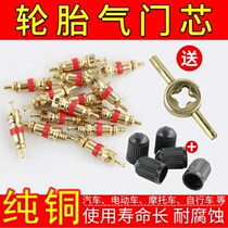 Pure Copper Valve Core Car Tire Valve Needle Wrench Switch Electric Moto Bike Vacuum Tire Mouth Cap Key