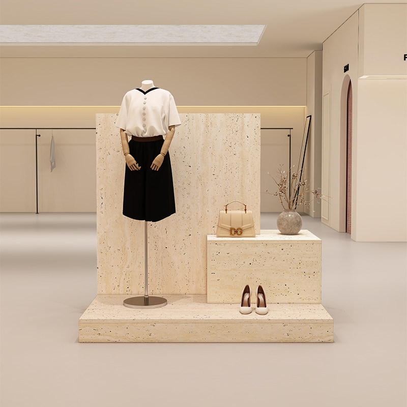 服装店橱窗展示台女装店模特展示台店铺中岛台鞋包包陈列柜摆件台,淘宝优惠券,粉丝福利购,淘宝优惠卷