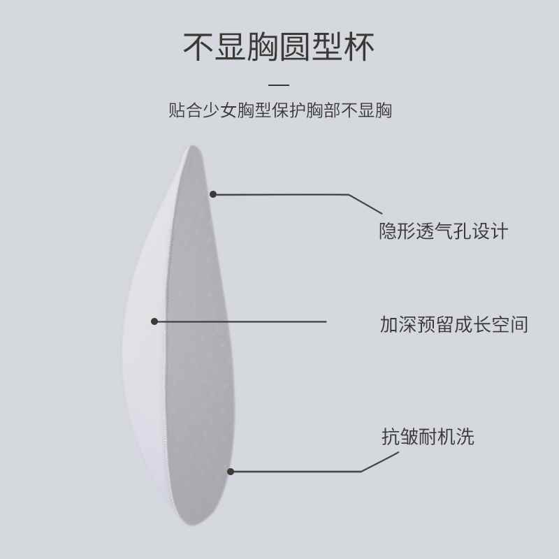 运动内衣女学生初高中生16岁显胸小少女文胸固定杯青春发育期18岁 - 图1