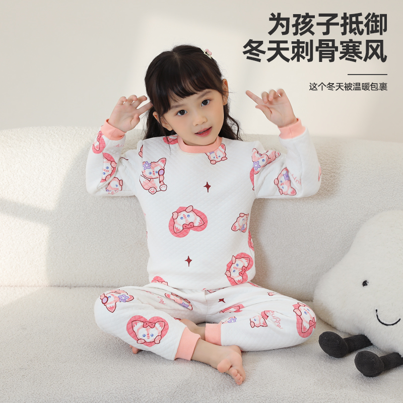 兒童新款保暖套裝男女寶寶卡通加厚純棉秋衣套裝秋冬內衣套裝睡衣_奧米小貝旗艦店_童裝/嬰兒裝/親子裝