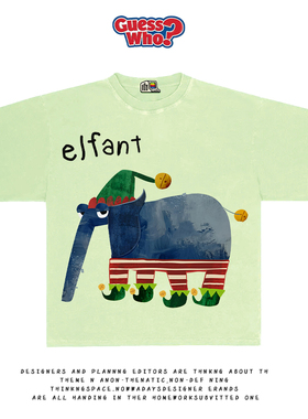 萬物All Nature 夏季新款艺术家系列趣味动物手绘插画T恤短袖tee