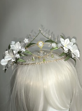 缠花DIY材料包月神桂冠手工皇冠