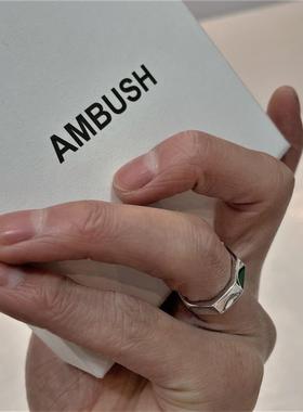 凹凸几何戒指 素面高级感银质对戒男女食指中指戒情侣