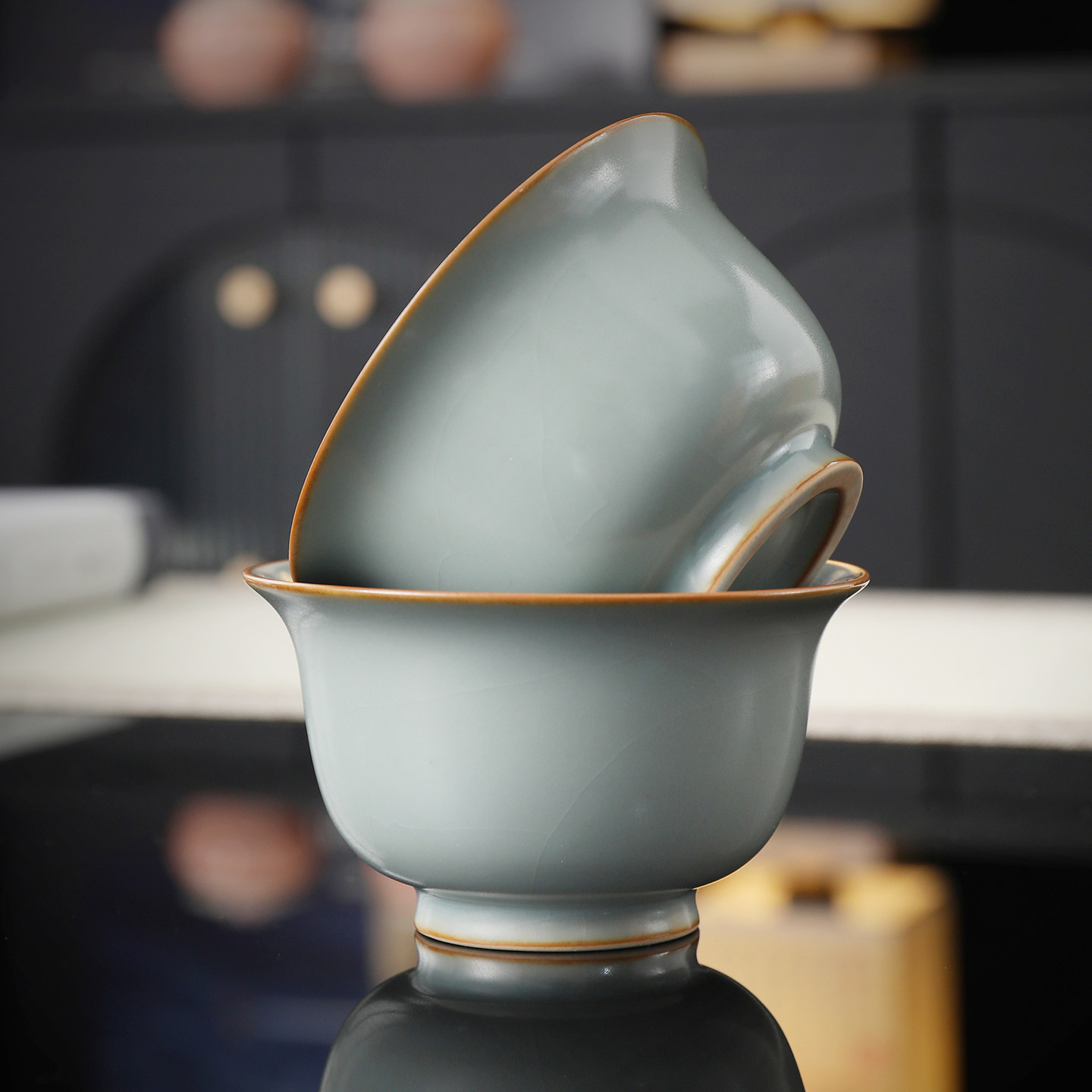 东茗堂 汝窑茶杯陶瓷主人杯喝茶杯子压手杯高端个人专用中式茶碗,淘宝优惠券,粉丝福利购,淘宝优惠卷