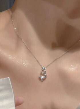 女925纯银圣诞树吊坠项链