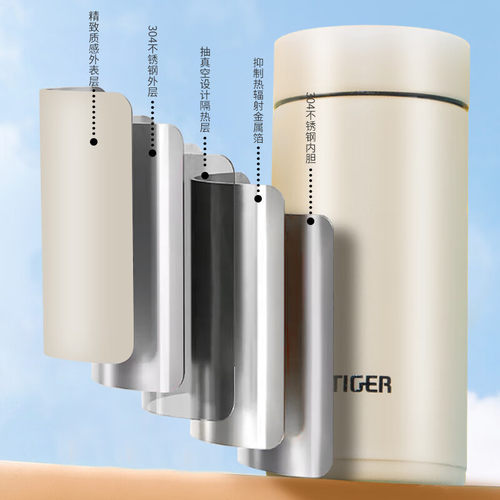 tiger虎牌玲珑杯简约便携迷你可爱保温杯小巧男女士水杯子MMP-B - 图0