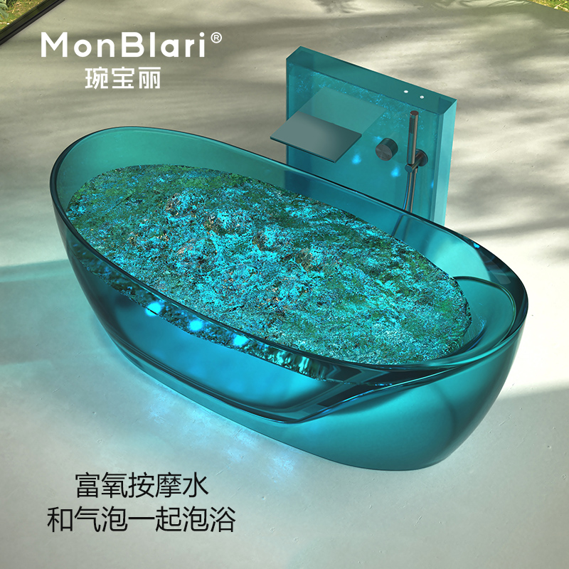 MonBLari琬宝丽透明按摩气泡高奢浴缸家用酒店民宿新款MR-T88813M-图0