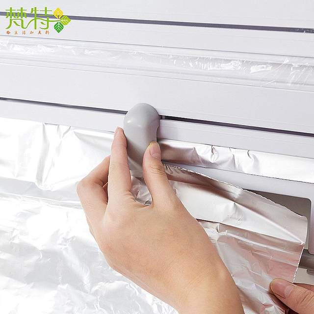 Six-in-one multi-energy kitchen storage rack storage tingong paper room-saving plastic film cutter paper towel garbage bag storage rack