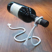 Creative Magic Red Wine Rack Personality Suspended Iron Art Rope Wine Rack Fashion White Eurostyle Wine Cabinet Pendulum