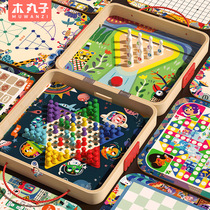 Checkers flying chess 5 chess Go children Puzzle Toy Elementary School Kids Play Chess multifunction Gift Table Tour