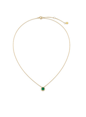 Victoria Crowne英伦王朝 祖母绿纯银泡泡项链简约锁骨链生日礼物