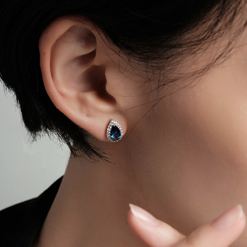 Victoria Crowne英伦王朝 水滴形彩宝耳钉蓝宝石耳饰轻奢生日礼物,淘宝优惠券,粉丝福利购,淘宝优惠卷